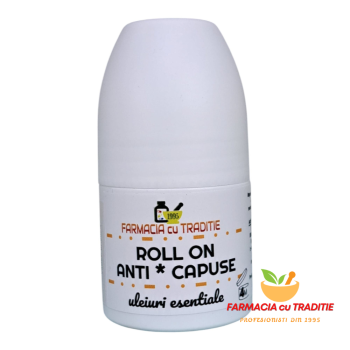 REPELENT CAPUSE roll-on NATURAL CU MIX DE ULEIURI ESENTIALE, ADULTI SI COPII