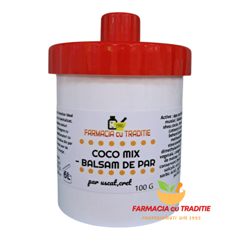 BALSAM-CREMA PENTRU PAR USCAT/VOPSIT cu ulei de Mustar, Colagen, Keratina, Proteine din Matase -100G