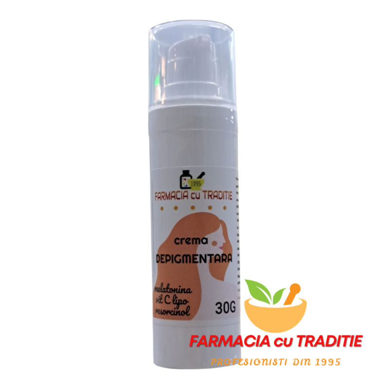 CREMA DEPIGMENTARA ANTIAGING cu Melatonina, Vitamina C lipozomala 40% -30g
