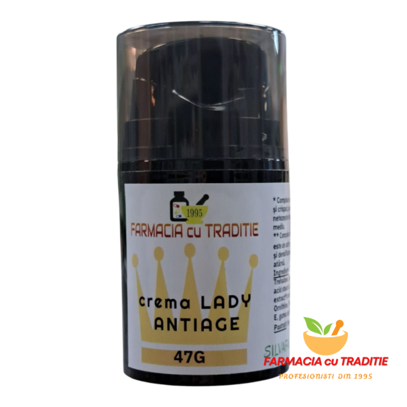 CREMA naturala LADY ANTI-AGE cu Rodie, Q10, Complex Antipoluare -47G