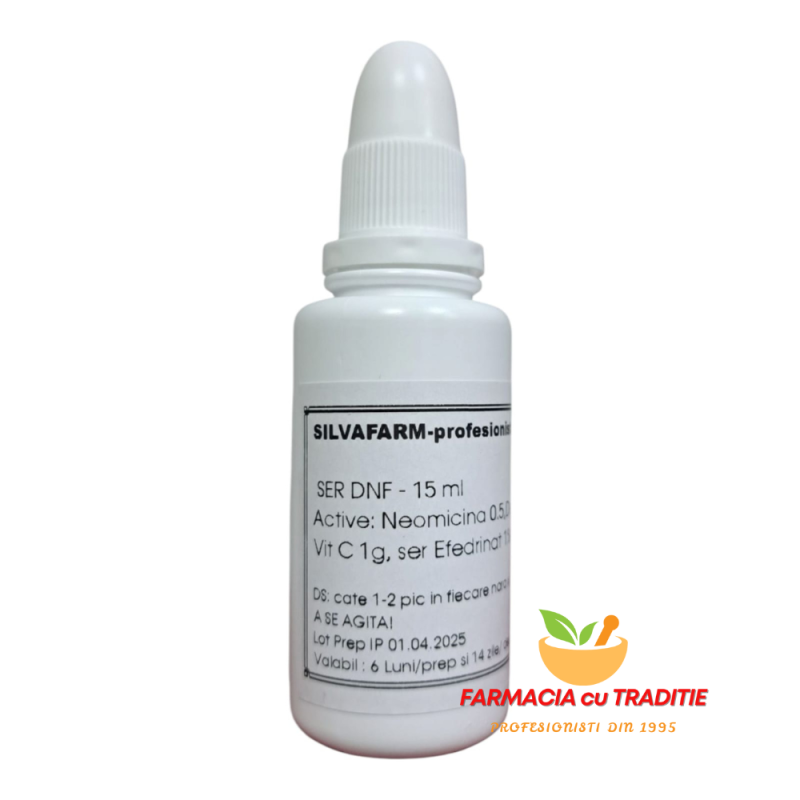 SER DNF spray nazal descongestionant pentru copii cu Dexametazona, Neomicina Vitamina C. 15ml