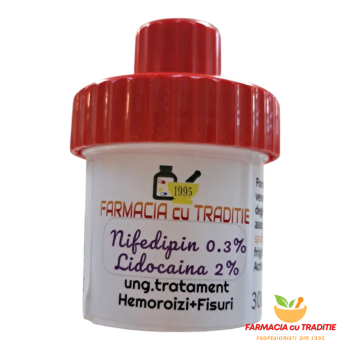 TRATAMENT HEMOROIZI si FISURI cu NIFEDIPIN 0.3%,LIDOCAINA 2% -20g