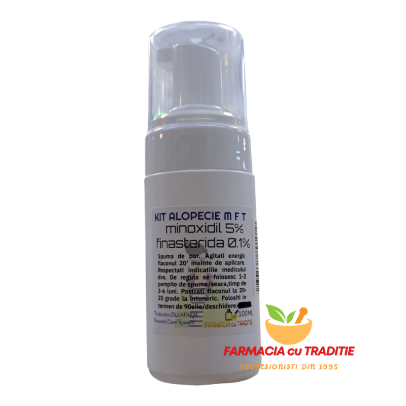 TRATAMENT ALOPECIE cu MINOXIDIL 5% si FINASTERIDA 0.1%  SPUMA/SOLUTIE 100ml