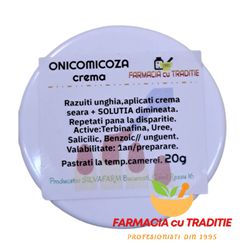 TRATAMENT ONICOMICOZA cu Terbinafin si acid Benzoic - Crema -20g
