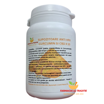 SUPOZITOARE ANTI HPV CURCUMIN SI CBD X 10 