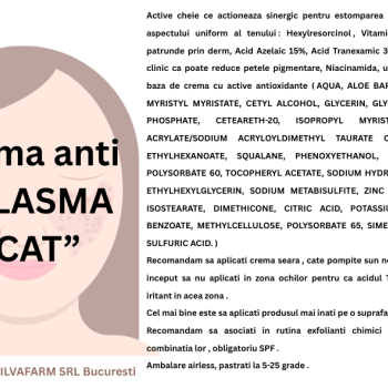 CREMA ANTI MELASMA "CAT" - vitamina C lipo, Azelaic, Tranexamic acid . 30ml 