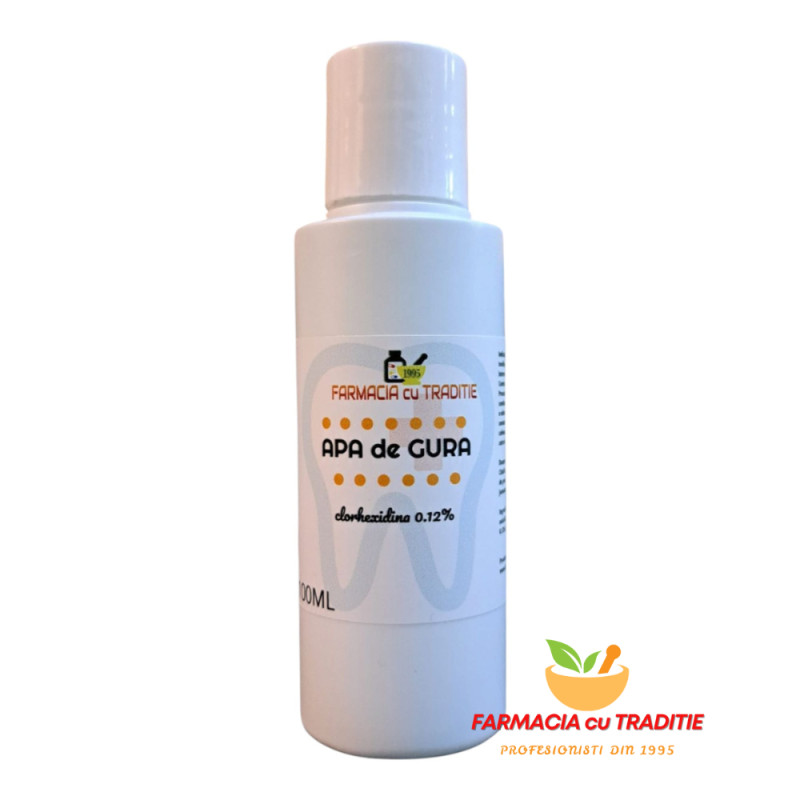 PARADONT -APA DE GURA cu Clorhexidina 0.012% , uei esential Tea-Tree, Salvie, Cuisoare -100ML