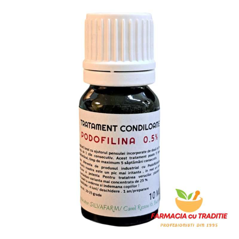TRATAMENT CONDILOAME cu Podofilina 0.05g 10ml
