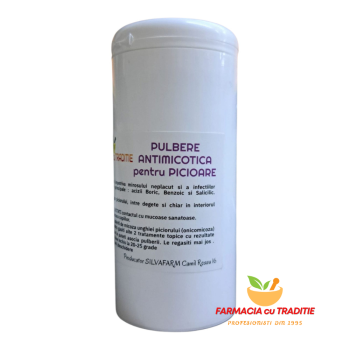 PULBERE ANTIMICOTICA pentru PICIOARE cu acid Boric, Salicilic si Benzoic -85G