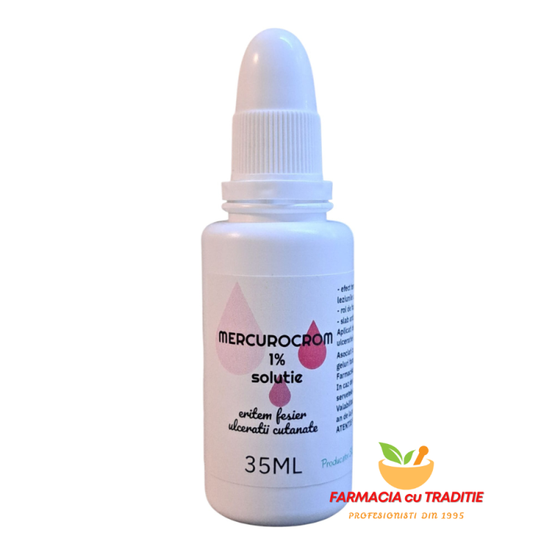 SOLUTIE MERCUROCROM (similar EOSINEI) 1%- tratament eritem fesier si ulceratii 50ml