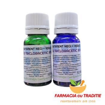 TRATAMENT NEGI SI VERUCI PLANTARI CU ACID TRICLORACETIC. 10ML