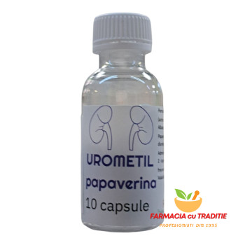 TRATAMENT INFECTII URINARE UROMETIL cu albastru de metil, papaverina si urotropina x10 capsule